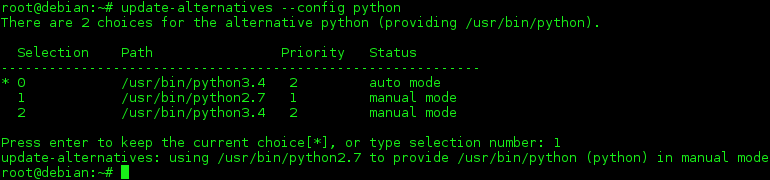 Debian中如何切换默认Python版本Debian中如何切换默认Python版本