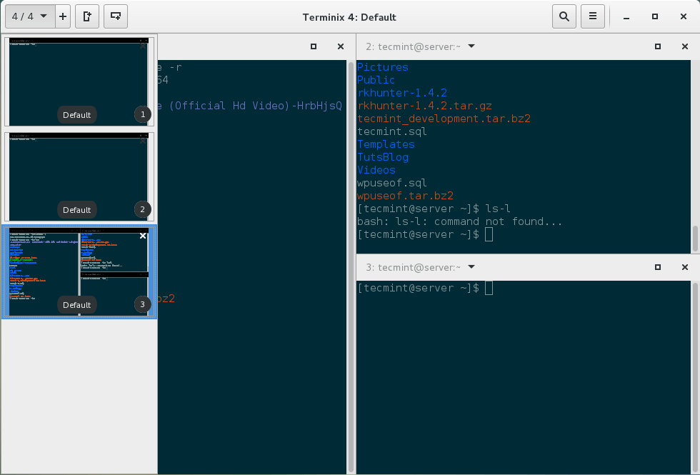 Terminix：一个很赞的基于 GTK3 的平铺式 Linux 终端模拟器