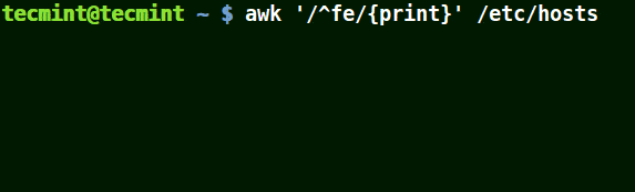使用 awk 過濾文字或檔案中的字串使用 awk 過濾文字或檔案中的字串
