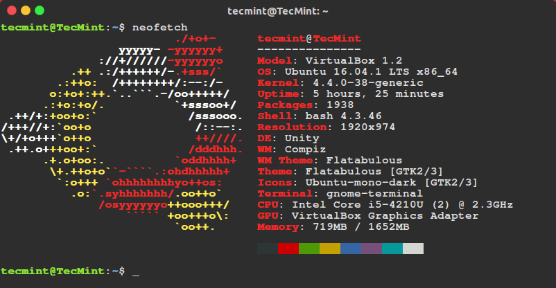 Neofetch ：带发行版 Logo 图像的系统信息显示工具