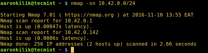 在 Linux 中找出所有在线主机的 IP 地址