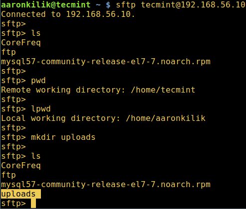 在 Linux 中使用 sFTP 上传或下载文件与文件夹在 Linux 中使用 sFTP 上传或下载文件与文件夹