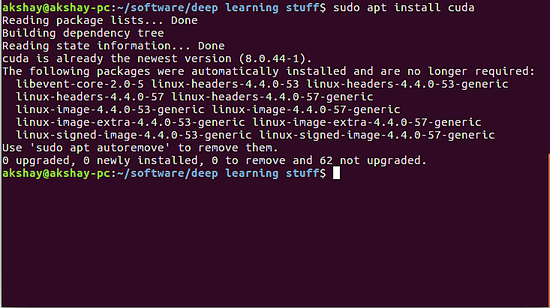 在 Ubuntu 16.04 中安装支持 CPU 和 GPU 的 Google TensorFlow 神经网络软件