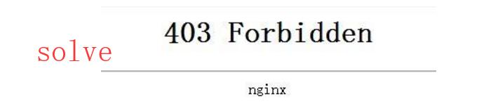 四种解决Nginx出现403 forbidden 报错的方法