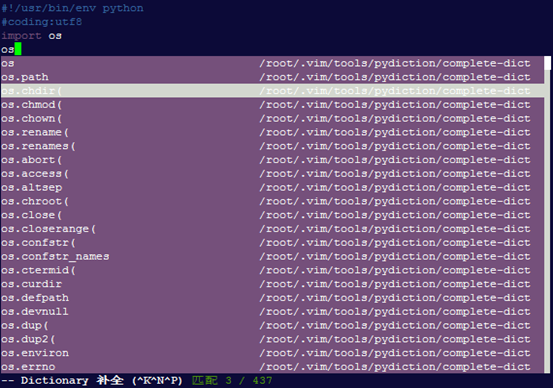 在vim编辑器python实现tab补全功能在vim编辑器python实现tab补全功能