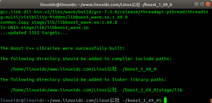 Linux：编译安装boost 1.69库Linux：编译安装boost 1.69库
