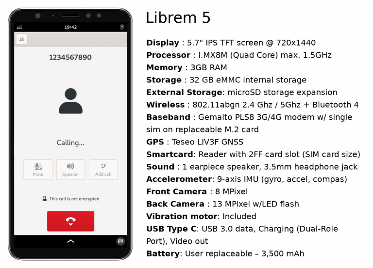 小伙伴们来看啊！开源智能机 Librem 5 规格发布。小伙伴们来看啊！开源智能机 Librem 5 规格发布。