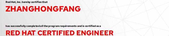 捷讯：张红芳1月10日北京顺利通过RHCE认证。