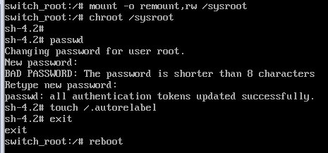 破解 RHEL7.3 的 root 密码破解 RHEL7.3 的 root 密码