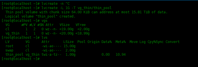 Centos8中创建LVM精简逻辑卷Centos8中创建LVM精简逻辑卷