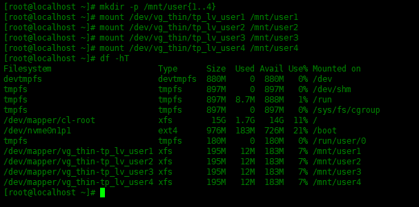 Centos8中创建LVM精简逻辑卷Centos8中创建LVM精简逻辑卷