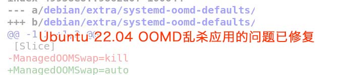 Ubuntu 22.04 OOMD乱杀应用的问题已修复