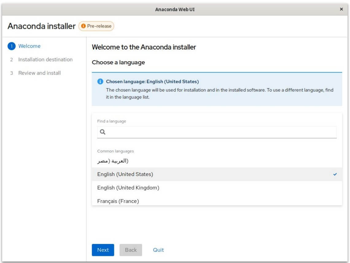 新的 Anaconda Web UI 安装程序可能会随 Fedora 工作站 39 一同推出新的 Anaconda Web UI 安装程序可能会随 Fedora 工作站 39 一同推出