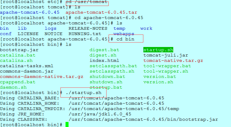 linuxtomcat启动_linux 启动tomcat_启动Tomcat服务